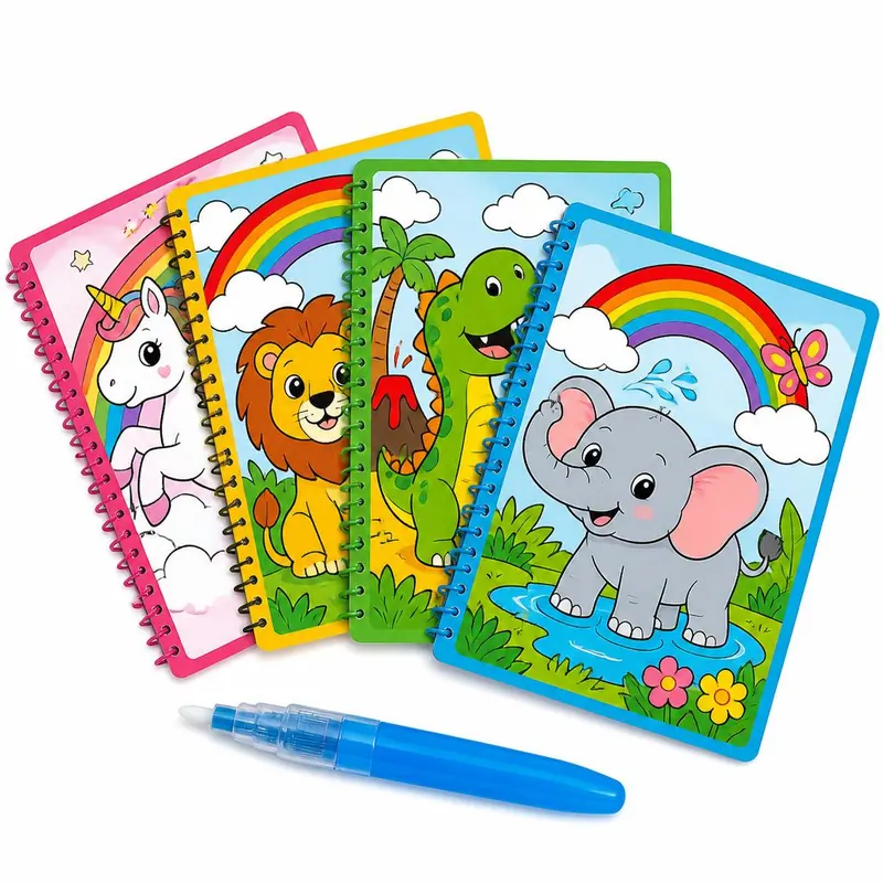 Reusable Water Coloring Book for Kids (Pack of 4)